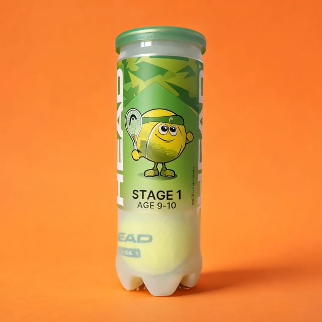 HEAD Balles Stage 1 Green - Boîte de 3